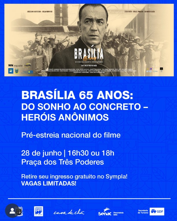 Casa de Chá de Brasília promove cinema de graça e pipoca neste sábado