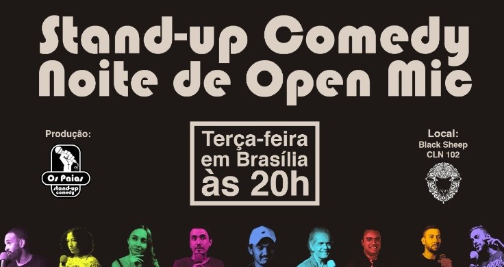 Stand up em Brasília promete risadas na terça com 10 comediantes no palco