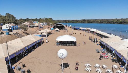 Vista aérea da jóia do Tocantins em Paranã