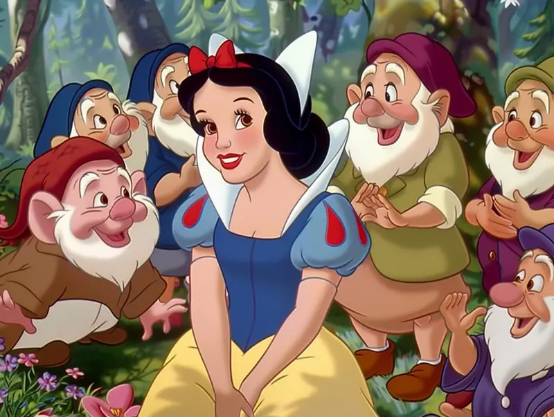 Desenho a Branca de Neve e os Sete Anões