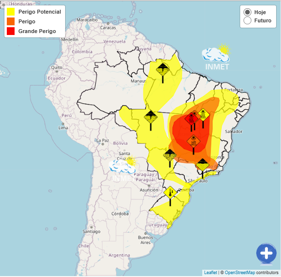 Alerta Vermelho do Inmet para baixa umidade em sete estados brasileiros