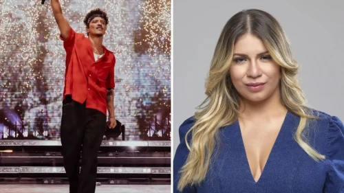 Bruno Mars emociona fãs ao homenagear Marília Mendonça em show em Brasília, impulsionando as músicas da cantora a um novo pico de streams.