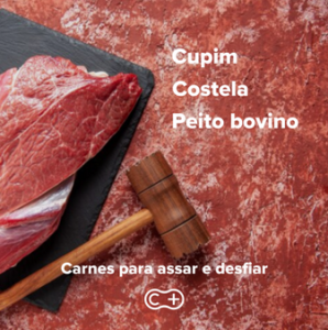 Cortes de carne para assar e desfiar