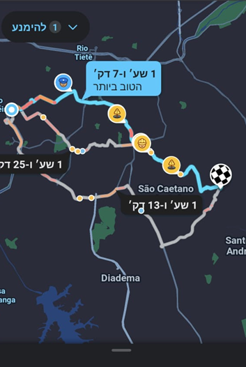Waze em outro idioma