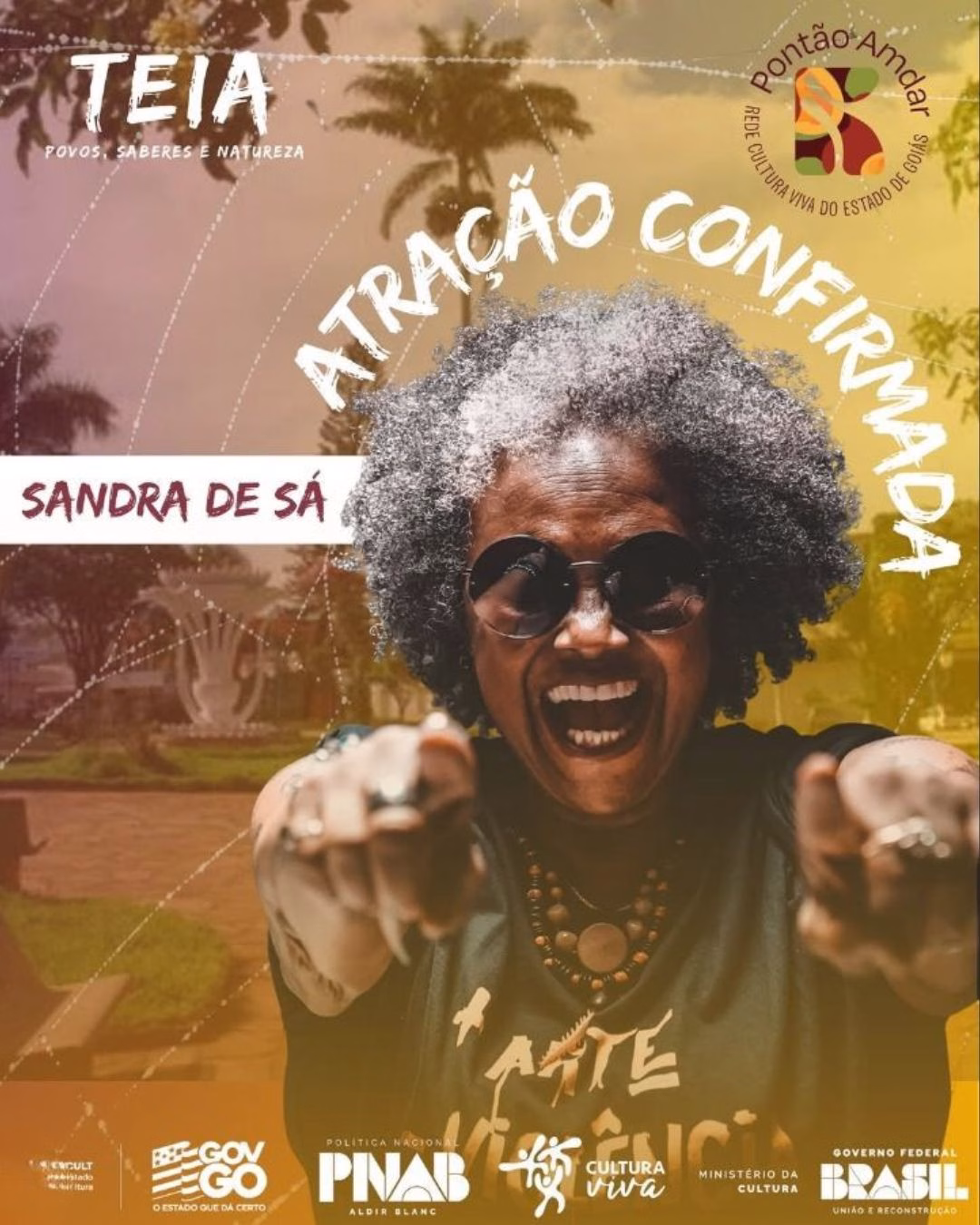 Cantora Sandra de Sá faz show gratuito em Inhumas