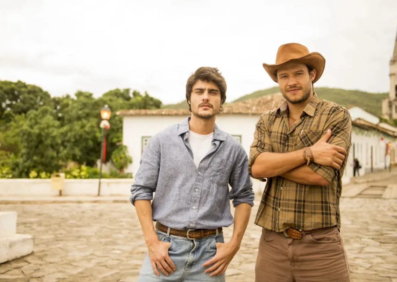 Cena da novela Em família