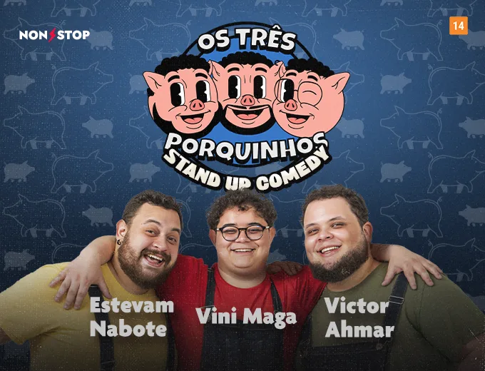 Goiânia recebe show de humor com Estevam Nabote, Vini Maga e Victor Ahmar