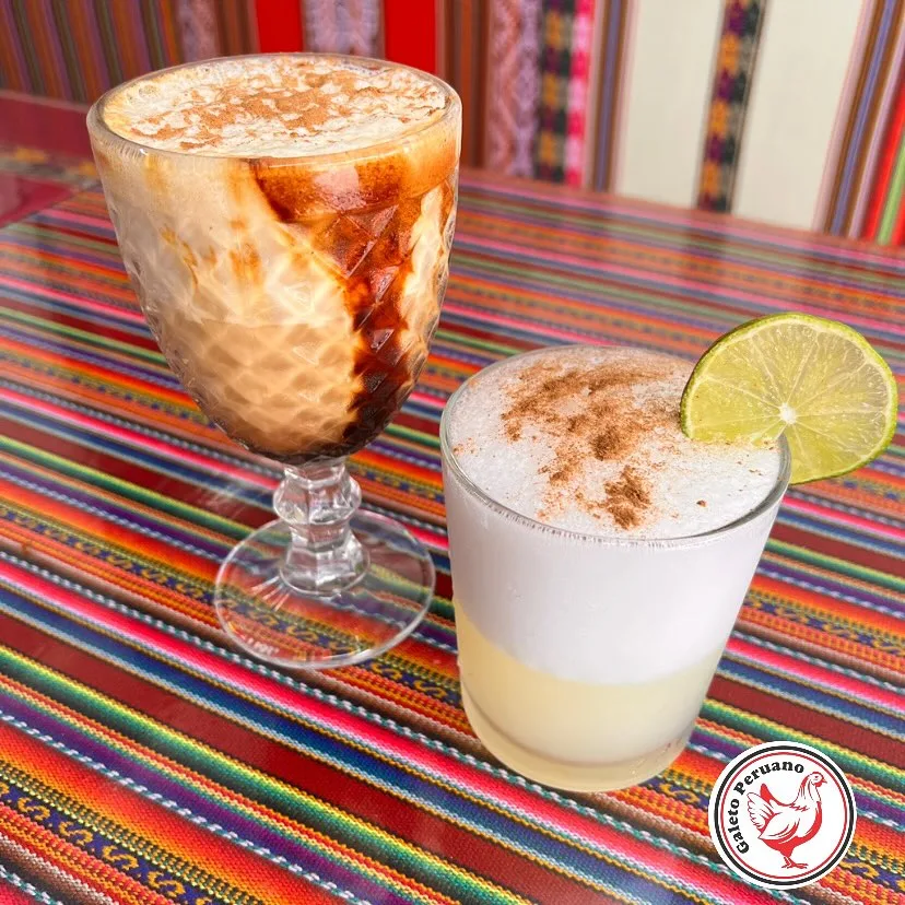 Coquetel de algarrobina e drink Pisco Sour