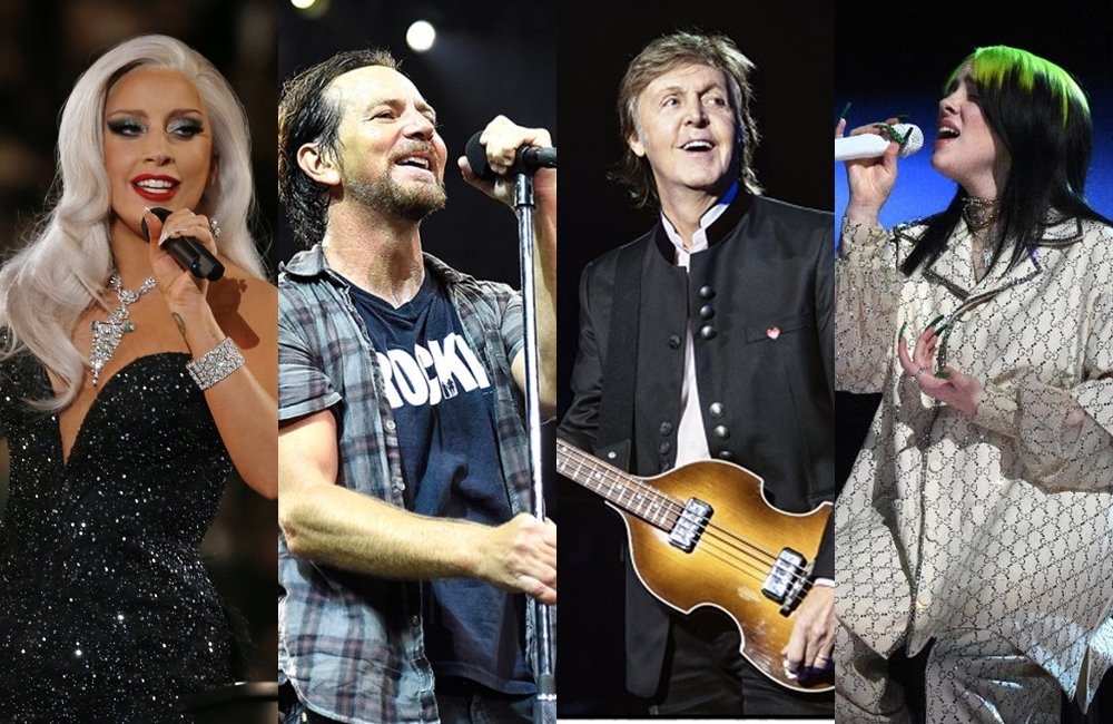 Lady Gaga, Eddie Vedder, Paul McCartney, Billie Eilish e outros