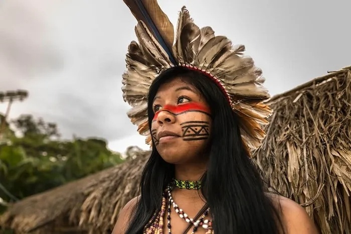 Qual grupo indígena ainda vive em Goiás?