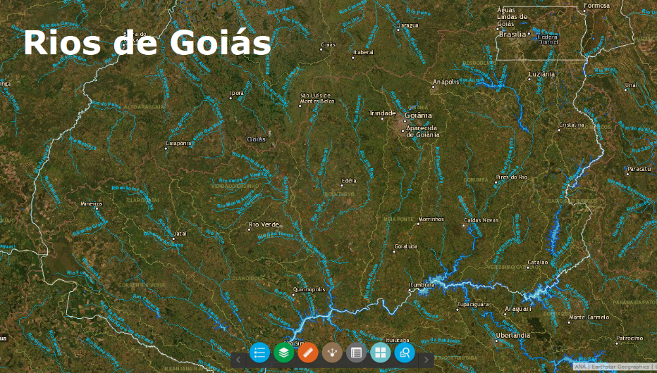 Descubra todos os rios de Goiás e do Brasil em um mapa interativo e