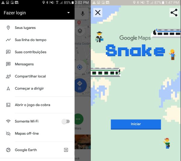 Google Maps - Jogo da Cobra
